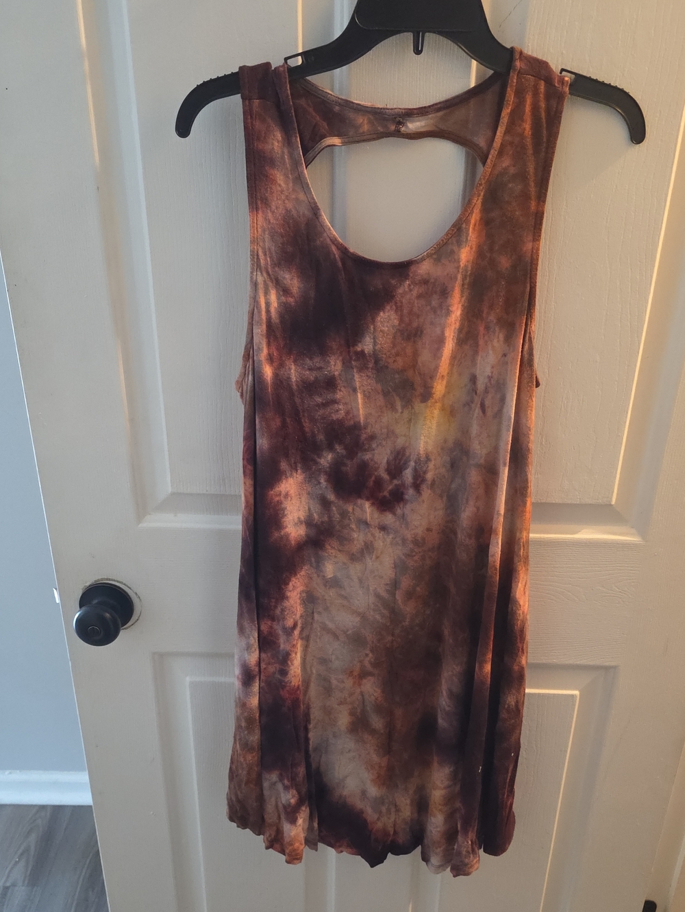 Wishlist Brown Tie-Dye Sleeveless Mini Dress